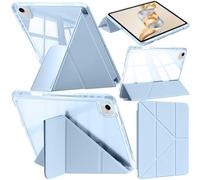 A-BEAUTY Custodia Compatibile con Honor Pad X9a/X9 Pro 11.5 Pollici 2025 con Portapenne, Cover Trasparente Antiurto, Supporto Trifold 6 in 1 a Forma di Y, Blu Cielo