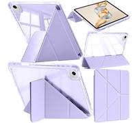 A-BEAUTY Custodia Compatibile con Honor Pad X9a/X9 Pro 11.5 Pollici 2025 con Portapenne, Cover Trasparente Antiurto, Supporto Trifold 6 in 1 a Forma di Y, Lilla
