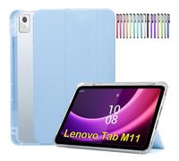 A-BEAUTY Custodia Compatibile con Lenovo Tab M11 Tablet 11" 2024 + 1 Pennino Capacitivo, con Portapenne, Accensione e Spegnimento Automatico, Custodia per Lenovo M11, Blu Ghiaccio