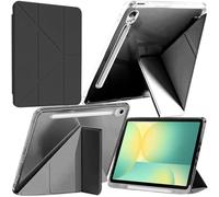 A-BEAUTY Custodia Compatibile con Samsung Galaxy Tab S10 Lite / S10 FE 2025 / S9 FE 10.9" / S9 11-Pollici 2023 Pollici, Cover Trasparente Antiurto, Supporto 6 in 1 Forma di Y, Nero
