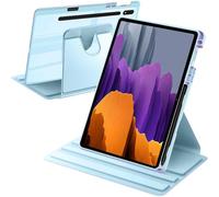 A-BEAUTY Custodia Rotante Compatibile con Samsung Galaxy Tab S8 2022/S7 2021 11 Pollici, Rotazione a 360 Gradi Supporto Trasparente Cover, Auto Svegliati/Sonno, Blu Cielo