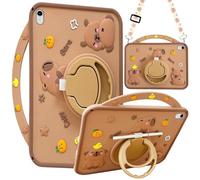 A-BEAUTY Kids Case Compatible with iPad (A16) 11th/10th Generation (2025/2022), Shockproof Capybara Cover with Pencil Holder, Handle Stand, Shoulder Strap