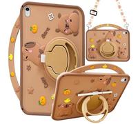 A-BEAUTY Kids Case Compatible with iPad Mini 7 A17 Pro 8.3 Inch 2024, Mini 6th Generation, Shockproof Capybara Cover with Pencil Holder, Handle Stand, Shoulder Strap
