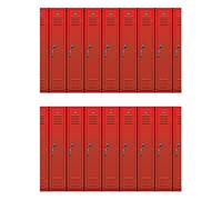 A Beistle Creation Beistle 53450 Lockers Backdrop 53450-Fondale per armadietti, 2 Pezzi, plastica, Rosso