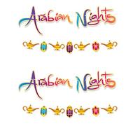 A Beistle Creation Beistle 53582-Set di Stelle filanti Arabian Nights, 2 Pezzi, Nastro di Carta, Multicolore