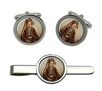 A Betlemme Ragazza Gemelli E Fermacravatta Set