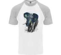 A Big Elefante Acquarello DA UOMO S/S Baseball T-Shirt
