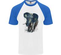 A Big Elefante Acquarello DA UOMO S/S Baseball T-Shirt
