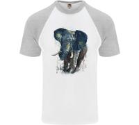 A Big Elefante Acquarello DA UOMO S/S Baseball T-Shirt