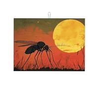 A Big Mosquito Under The Setting Sun, grande tappetino scolapiatti in microfibra, riutilizzabile, lavabile, per accessori da cucina, 45,7 x 61 cm