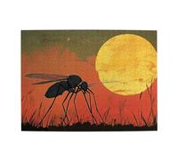 A Big Mosquito Under The Setting Sun Puzzle in legno da 500 pezzi per adulti puzzle impegnativo per dimensioni di gioco 38,1 x 51,8 cm