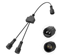 A.bigwhale Connettore Luci Natale 2 Pin Splitter, 1 a 2 Connettore IP65 Impermeabile Connettori Cavo di Prolunga per Stringa Catena Luminosa Interno Esterno