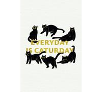 A Black Cat Collection Notebook & Diary.: Modern Minimalist Journal with Yellow Lettering and Playful Cat Art (100 Pages, 6x9")