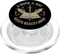 A Book A Day Keeps Reality Away Reading Escape Citazione PopSockets PopGrip per MagSafe