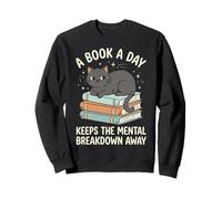 A Book A Day Keeps The Mental Breakdown Away Divertente Felpa
