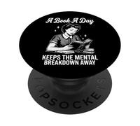 A Book A Day Keeps The Mental Breakdown Away Divertente PopSockets PopGrip Adesivo