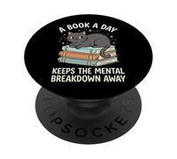A Book A Day Keeps The Mental Breakdown Away Divertente PopSockets PopGrip Adesivo