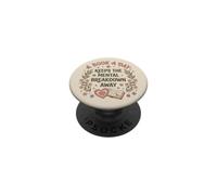 A Book A Day Keeps The Mental Breakdown Away Floral Bookish PopSockets PopGrip Adesivo