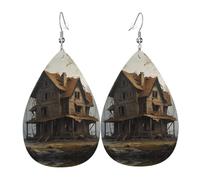 A Broken House Orecchini Divertenti Orecchini In Pelle Moda Orecchino In Pelle Per Decorazioni Donna