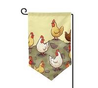 A Brood Of Chickens - Bandiere da giardino verticali su entrambi i lati, 30,5 x 45,7 cm, per primavera, estate, stagionale, cortile, decorazione da appendere, taglia unica