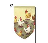 A Brood Of Chickens - Bandiere da giardino verticali su entrambi i lati, 30,5 x 45,7 cm, per primavera, estate, stagionale, cortile, decorazione da appendere, taglia unica