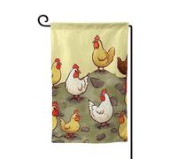 A Brood Of Chickens - Bandiere da giardino verticali su entrambi i lati, 30,5 x 45,7 cm, per primavera, estate, stagionale, cortile, decorazione da appendere, taglia unica