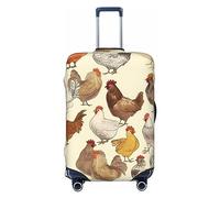 A Brood of Chickens - Copertura elastica lavabile per valigia, per bagagli da 45,7 a 81,7 cm, Nero , XL