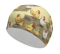 A Brood of Chickens - Cuffia da nuoto ad alta elasticità, per donne e uomini, resistente e impermeabile, mantiene i capelli asciutti, perfetta per piscina, spiaggia, nuoto