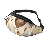 A Brood of Chickens Marsupio per uomo donna borsa a tracolla impermeabile sport marsupio outdoor hip pack