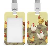 A Brood of Chickens, porta badge con cordino, cordino staccabile, protezione verticale per carta d'identità, porta badge multiuso per ufficio, insegnanti, infermieri