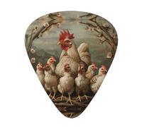 A Brood Of Chickens Print Organizer Storage Box Diversi Spessori Chitarra Plettri Per Chitarra Acustica