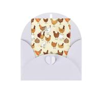 A Brood Of Chickens Stampa Vacanza Amore Fibbia Perla Buste di Carta Saluto Verticale Thinking Of You Biglietti 15,2 x 10,2 cm