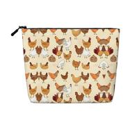 A Brood of Chickens - Trousse da viaggio versatile per trucchi in canapa finta per uso multiplo, organizer per accessori cosmetici, Nero , Taglia unica