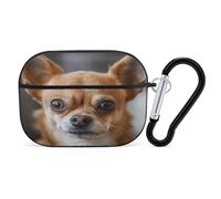 A Brown Chihuahua Earbuds Organizer Antiurto Protettiva Airpods Pro Cover con Moschettone Clip Anti Caduta Trasporto Auricolare Custodia per Airpods Pro 2a Generazione Nero