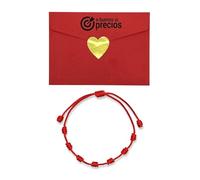 A BUENOS PRECIOS® - Bracciali sette nodi rosso originale - Filo rosso protezione energia negativa - Amuleto contro il malocchio e la buona fortuna - Per donna uomo bambini coppia amici, Desde 11 cm a