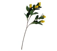 a-Bunch Artificiale Limone Ramo W/Verde Foglie Artificiale Frutta Limone Albero