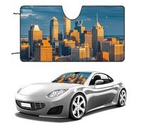 A Busy Town in The City Parasole per parabrezza, accessori estivi per veicoli, parasole pieghevole per auto, mantiene l'interno fresco, parasole per auto, SUV, camion, 129,5 x 71,1 cm