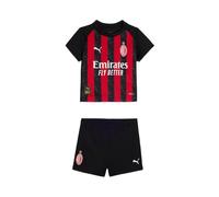 A.C. Milan Babykit Gara Home, Stagione 2025/2026, Set Maglietta e Pantaloncini da Calcio, Prodotto Ufficiale, Neonato, 9 Mesi
