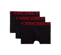 A.C. Milan Boxer, Mutande da Uomo con Logo in Cotone, Prodotto Ufficiale, Pacco da 3, Adulto, Nero, S