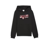 A.C. Milan - Felpa con Cappuccio FtblCulture Bambino, Felpa con Logo Puma, Prodotto Ufficiale, Bambino, Nero, 14 Anni