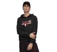 A.C. Milan - Felpa con Cappuccio FtblCulture, Felpa con Logo Puma, Prodotto Ufficiale, Adulto, Nero, XS