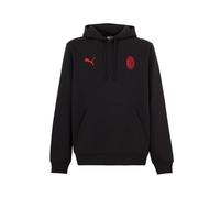 A.C. Milan - Felpa con Cappuccio FtblESS, Felpa con Logo Puma, Prodotto Ufficiale, Adulto, Nero, XL