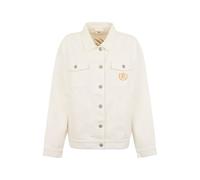 A.C. Milan Giacca di Jeans con Ricamo, Logo Retro, Prodotto Ufficiale, Donna, Adulto, Bianco, XXL