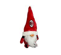 A.C. Milan, Gnomo Natalizio, Gnomo Decorazione Natalizia, Rosso e Nero, Altezza 30 cm, Prodotto Ufficiale Milan