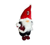 A.C. Milan, Gnomo Natalizio, Gnomo Decorazione Natalizia, Rosso e Nero, Altezza 57 cm, Prodotto Ufficiale Milan