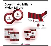 A.C. MILAN KIT COORDINATO COMPLEANNO FESTA BIMBO TIFOSO ROSSONERO PARTY CALCIO
