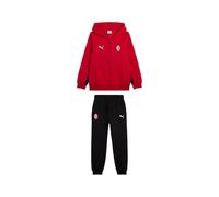 A.C. Milan Kit Felpa con Cappuccio e Pantaloni Bambino Set 2 Pezzi con Logo Puma, Prodotto Ufficiale, Rosso, 10 Anni Unisex Ragazzi