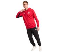 A.C. Milan - Kit Felpa con Cappuccio e Pantaloni, Set 2 Pezzi con Logo A.C. Milan e Puma, Prodotto Ufficiale, Adulto, Rosso, M