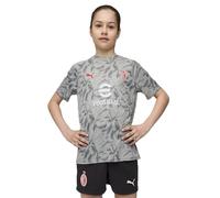 A.C. Milan - Maglia Prematch Bambino, Maglia Gara Pre-Partita, Stagione 2025/2026, Prodotto Ufficiale, Bambino, Grigio, 12 Anni