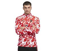 A.C. Milan - Maglia Prematch con Zip 1/4, Felpa Gara Pre-Partita, Stagione 2025/2026, Prodotto Ufficiale, Adulto, Bianco, XL